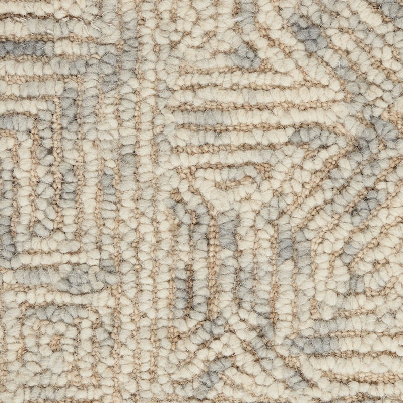 Nourison Vail Geometric Textured Wool Area Rug