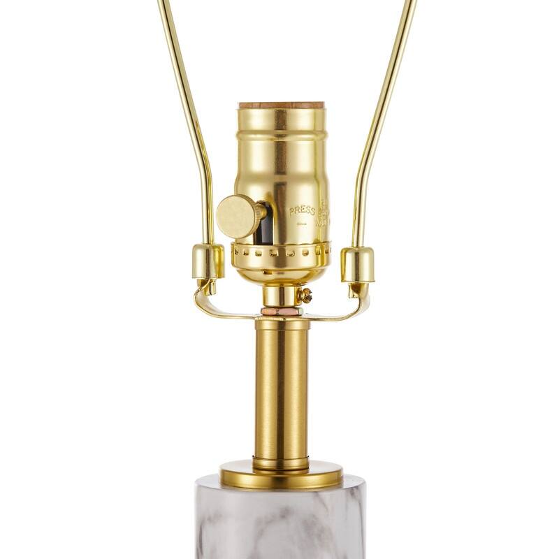 KAWOTI 63.75” Traditional Floor Lamp with Faux White Marble - 63.75"