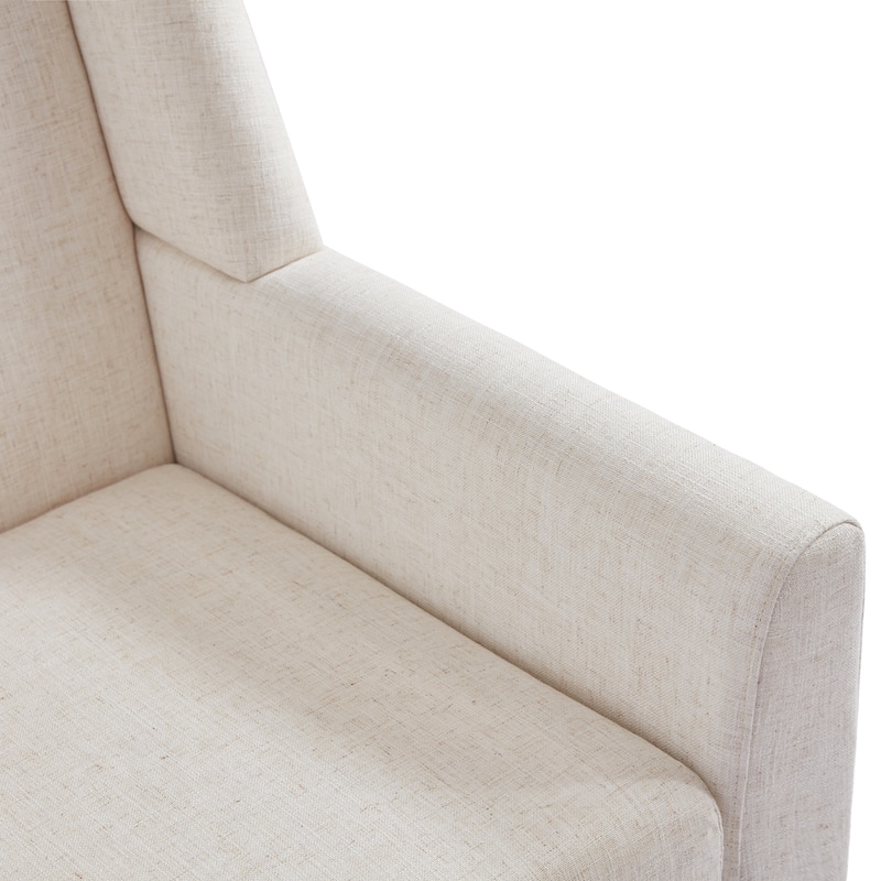 HUIMO Modern Linen Upholstered Armchair Tufted Accent Chair