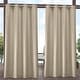 preview thumbnail 33 of 128, ATI Home Indoor/Outdoor Solid Cabana Grommet Top Curtain Panel Pair 54x108 - Natural