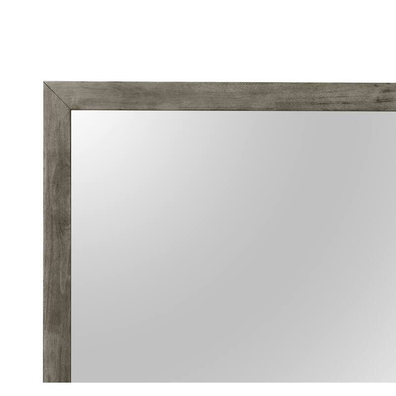 Wooden Framed Square Dresser Wall Mirror - 41" - Gray