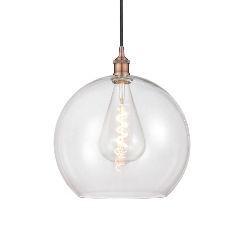Innovations Lighting 616-1P-17-14 Athens Pendant Athens 14" Wide - Antique Copper / Clear