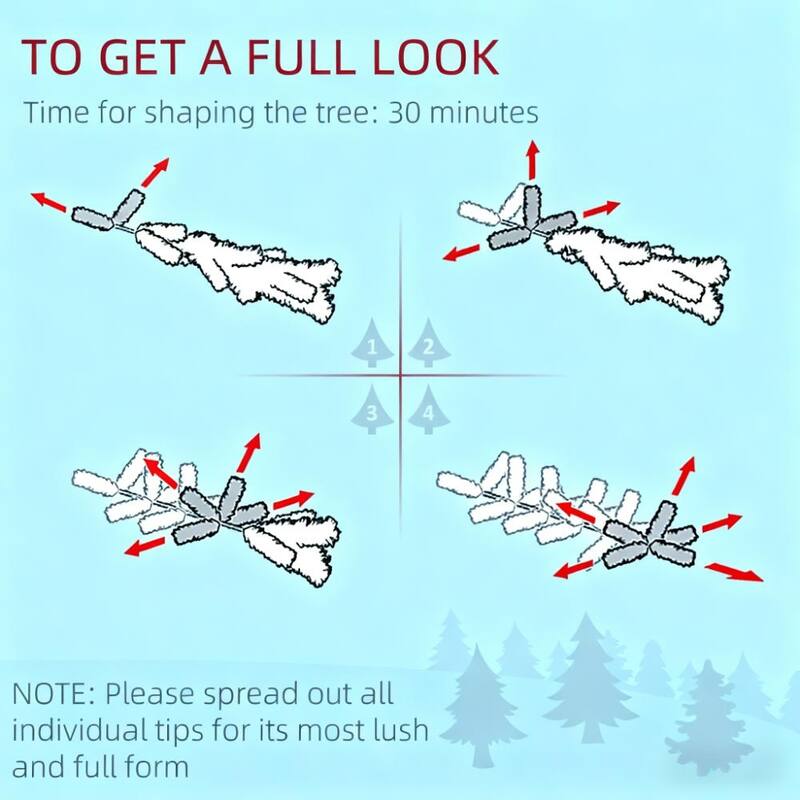 White Artificial Christmas Tree - Sectioned Design, Detachable Base, Easy Assembly