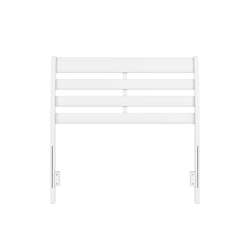 Solid Wood Headboard Twin Size - White Bedroom Headboard with USB Charger & Slats