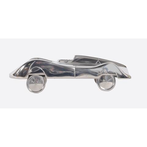 Vintage Look Aluminum Collectible Car Sculpture - LxWxH : 12x4.75x3"