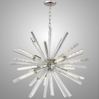 9 Light Sputnik Chandelier in Polished Nickel Finish - 25"H x 29"W x 29"D