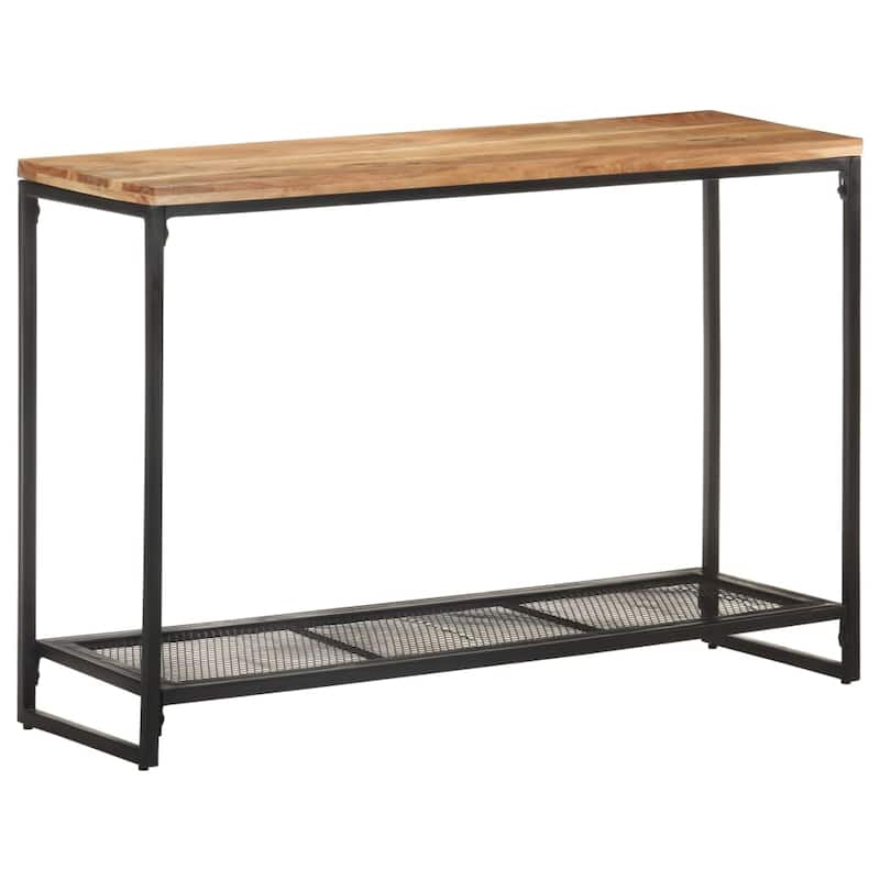 vidaXL Console Table 43.3"x13.8"x29.5" Solid Acacia Wood - 43.3" x 13.8" x 29.5"