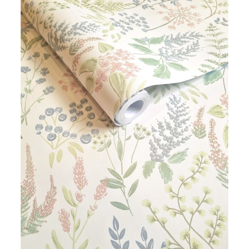 Floral Sprig Non-pasted Wallpaper – 396in x 20.8in