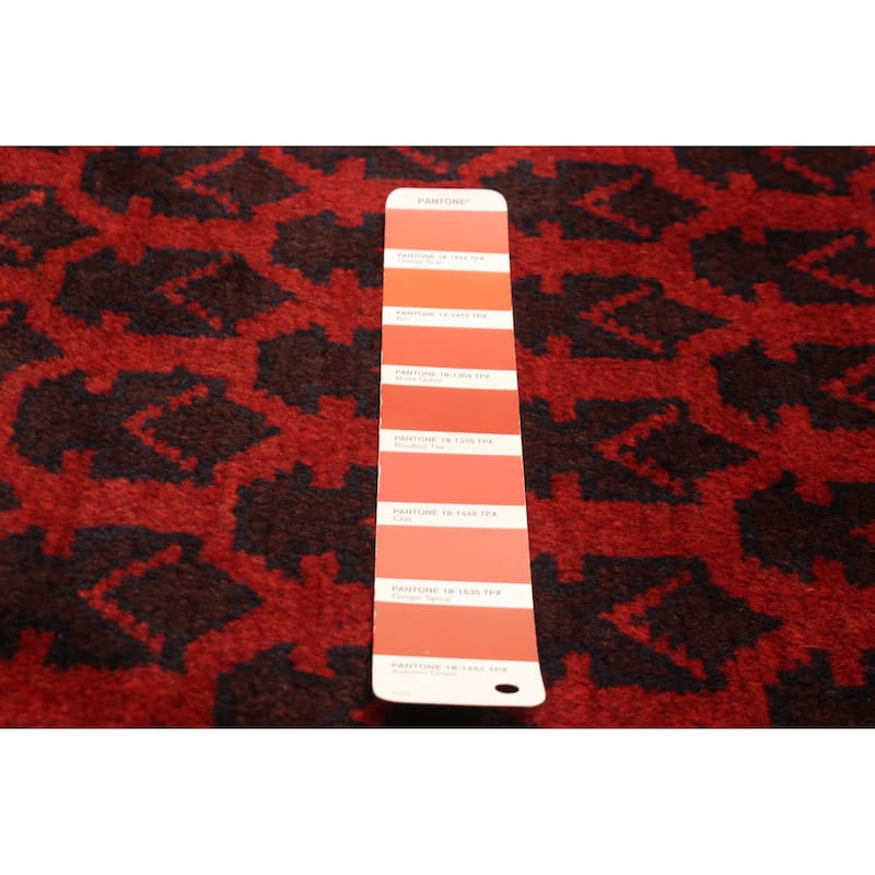 ECARPETGALLERY Hand-knotted Teimani Red Wool Rug - 3'3 x 6'5