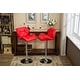 preview thumbnail 28 of 54, Roundhill Furniture Glasgow Height-adjustable Tufted Faux Leather Bar Stools (Set of 2)