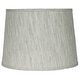 preview thumbnail 6 of 12, French Drum Lamp Shade, Textured Flax Linen, 12" Top, 14" Bottom, 10" Slant Gray Tone