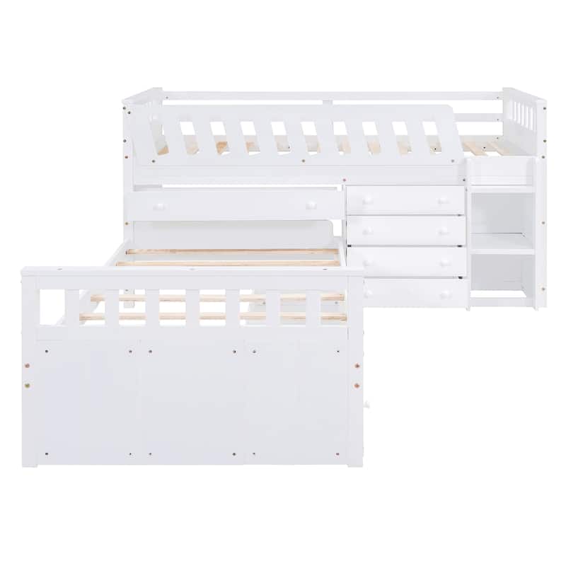 Versatile Twin Loft and Platform Bed with Abundant Storage and Safety Features