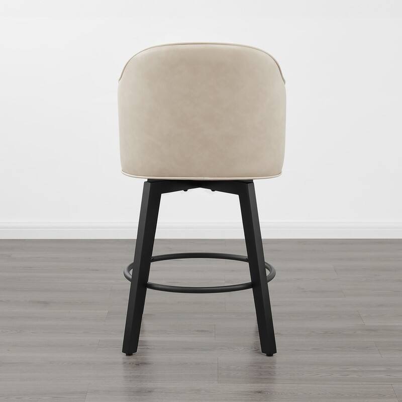 Spruce & Spring Kaylee Modern Swivel Counter Height Bar Stools with Arm