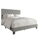 preview thumbnail 9 of 17, CraftPorch Simple Button Tufted Linen Upholstered Bed