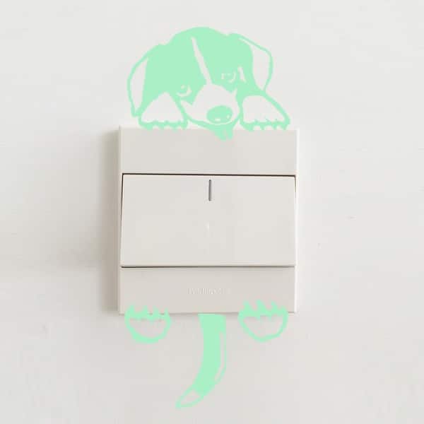 slide 2 of 2, Walplus Peel and Stick Glow In The Dark Dog Wall Stickers Home Room Decor