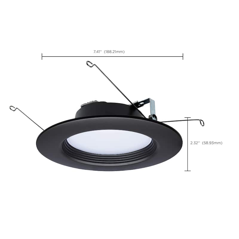 9 Watt LED Downlight Retrofit 5-6 Inch CCT Selectable 120 Volts Bronze Finish