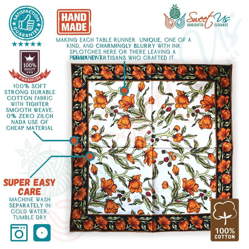 Cotton Sweet French Country Floral Tablecloth Round, Runner