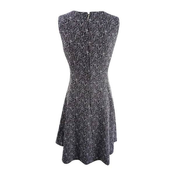 dkny black and white dress DKNY Vintage SS 1993 Black Beige Micro Floral Print Semi-Sheer Surplic –  Amarcord Vintage Fashion main image 1