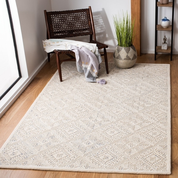 Safavieh Handmade Glamour Ennie Contemporary Wool Rug. Opens flyout.