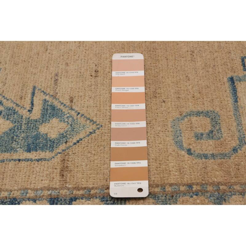 ECARPETGALLERY Hand-knotted Finest Ghazni Tan Wool Rug - 6'10 x 10'3