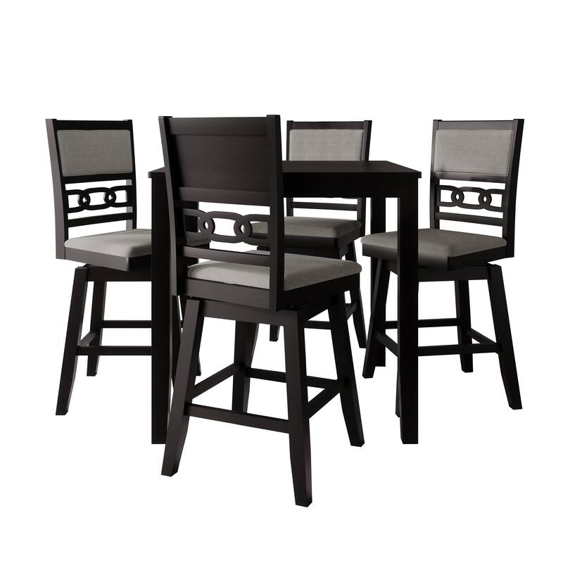 CraftPorch Luxury Swivel Counter Dining Set - Black