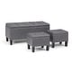 preview thumbnail 28 of 66, WYNDENHALL Lancaster 44 inch Wide Contemporary Rectangle Storage Ottoman