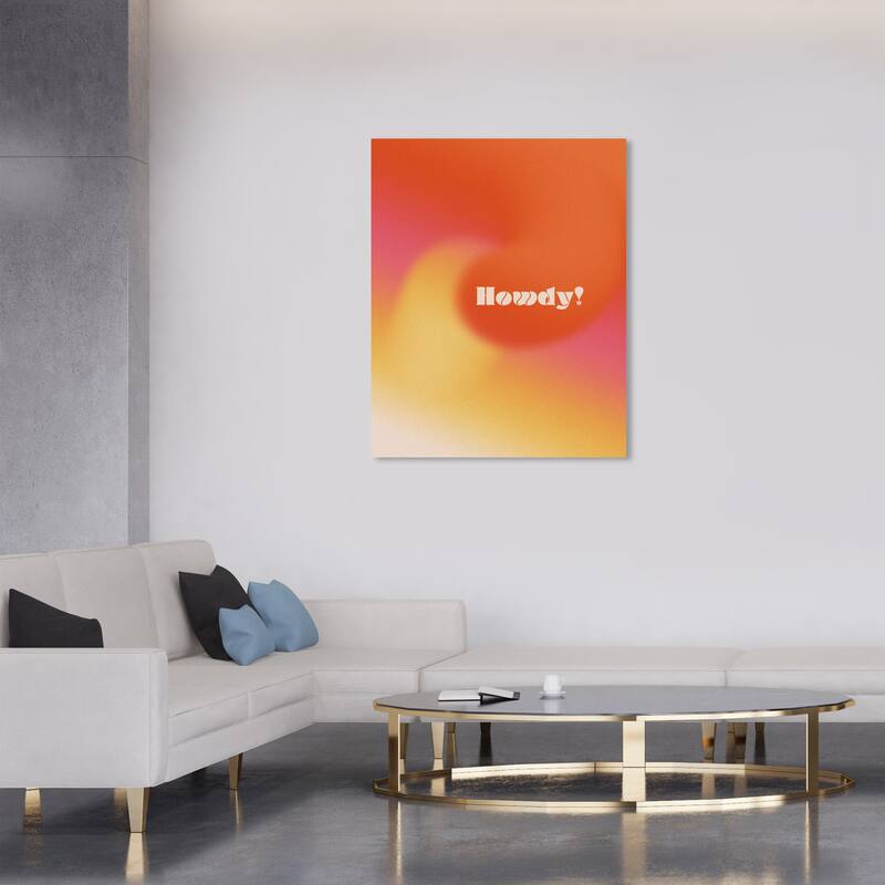 Wynwood Studio Canvas Abstract Howdy Orange Orange Modern & Contemporary Wall Art Canvas Print - 30 x 36