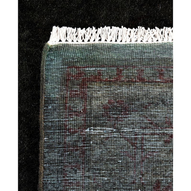 Overdyed One-of-a-Kind Hand-Knotted Area Rug - Gray - 4' 2" x 5' 10"