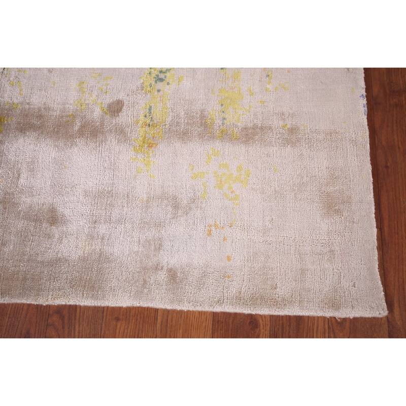 Multicolor Abstract Modern Accent Rug Hand-Knotted Wool Carpet - 4'5" X 6'5"