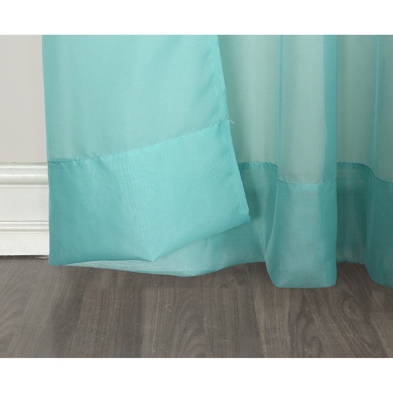 No. 918 Emily Voile Sheer Grommet Sliding Patio Door Curtain Panel, Single Panel