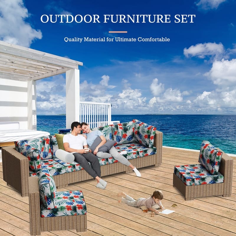 14 Piece Patio Furniture Cushion Set Outdoor Sofa Replacement Cushions
