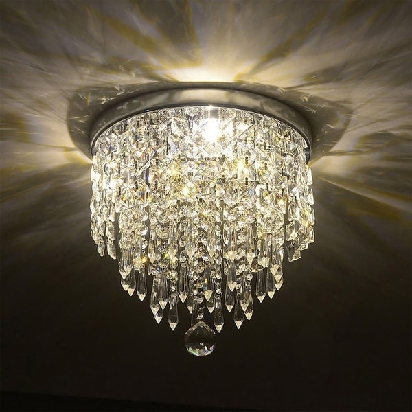 Co Z Light Mini Crystal Chandelier With Raindrop Crystals