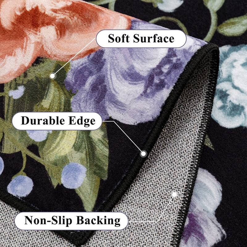 HomeRoots Floral Traditional Rectangle Area Rug