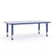 preview thumbnail 26 of 41, 23.625"W x 47.25"L Plastic Adjustable Activity Table-School Table for 6 Blue