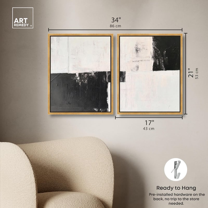 Shattered Symmetry II Canvas Set of 2 by Art Remedy