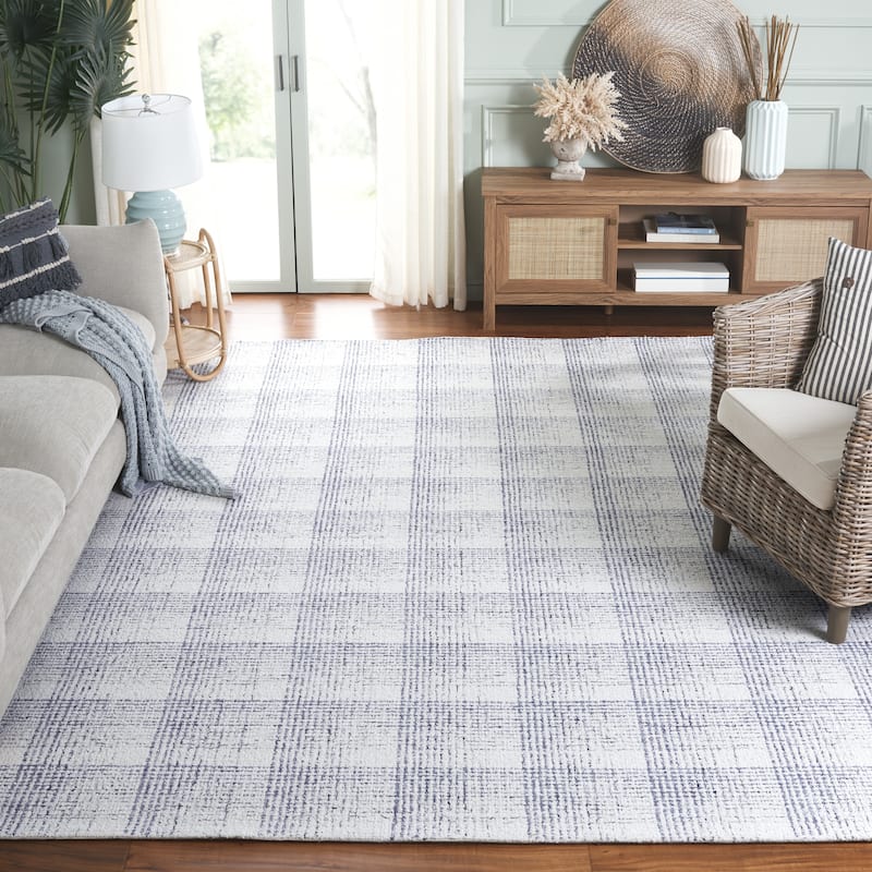 SAFAVIEH Handmade Ebony Corinda Modern & Contemporary Wool Rug