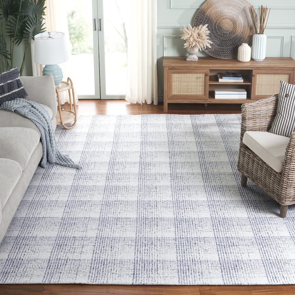 SAFAVIEH Handmade Ebony Corinda Modern & Contemporary Wool Rug
