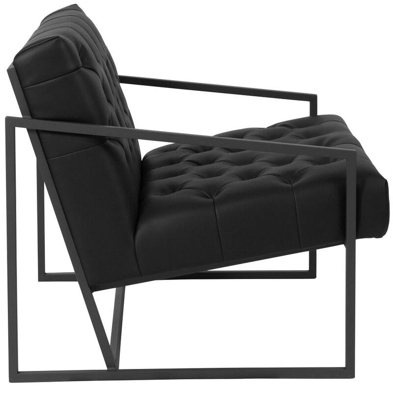 Upholstered Tufted Lounge Chair - 29"W x 31.75"D x 27.5"H