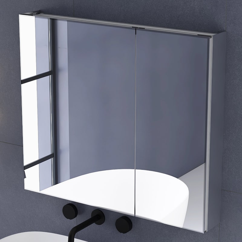 Rectangular Aluminum Recessed Mount /Surface Mount Medicine Cabinet with Mirror