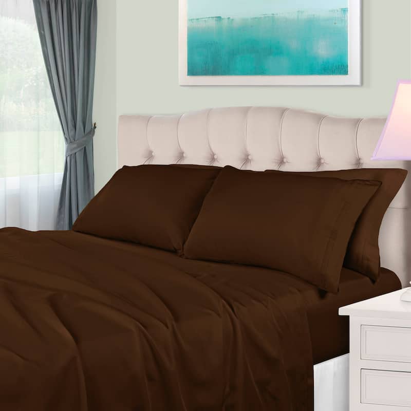 Superior Egyptian Cotton 650 Thread Count Bed Sheet Set - California King - Chocolate