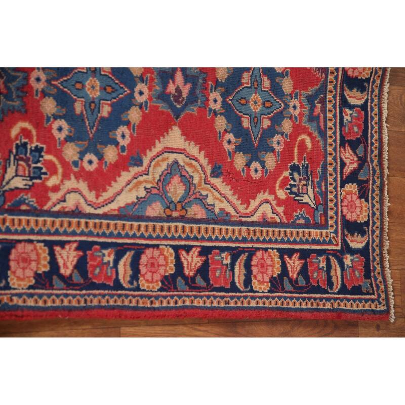 Kerman Persian Vintage Runner Rug Hand-Knotted Wool Carpet - 3'5" x 6'6"