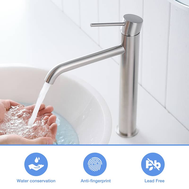Single-Handle Deck-Mounted Bathroom Sink Faucet