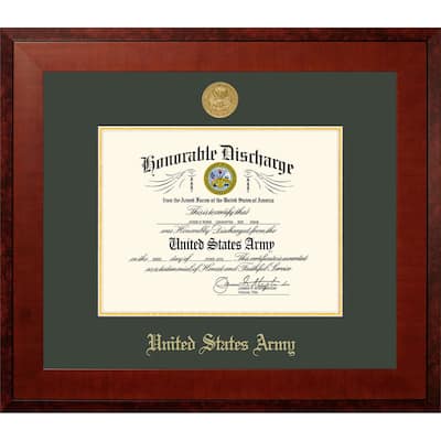 Patriot Frames Army 8.5x11 Discharge Honors Frame with Gold Medallion