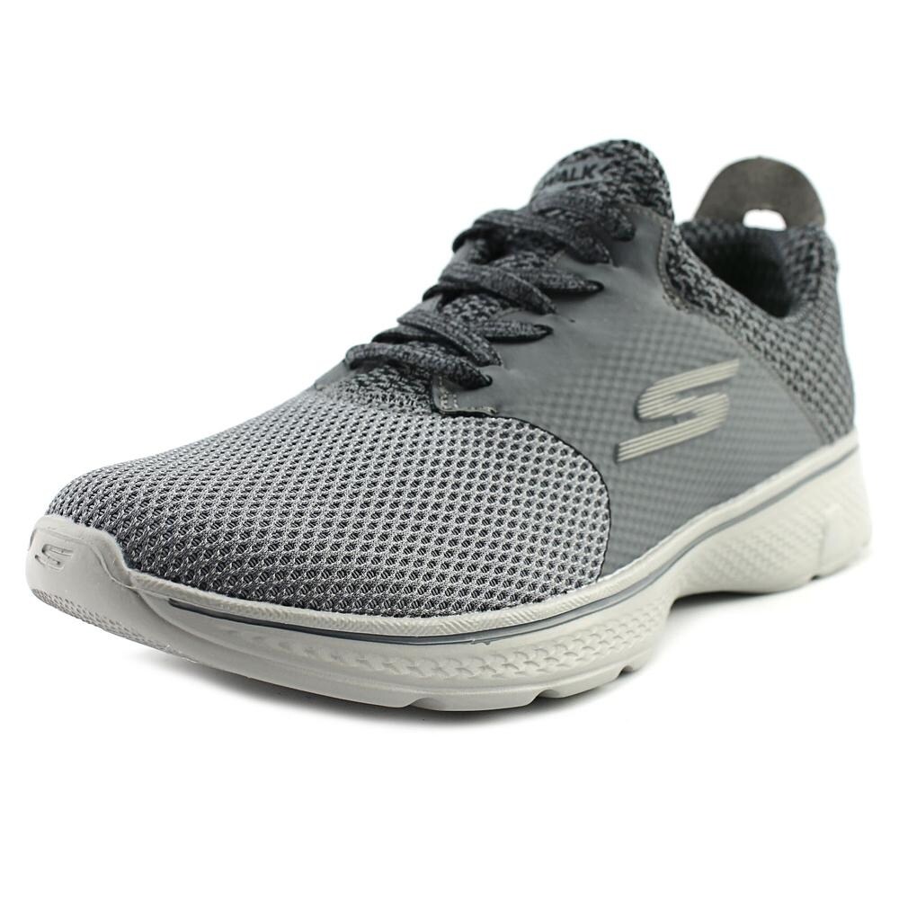 Skechers GoWalk 4 Instinct Men Round Toe Synthetic Gray Walking Shoe Skechers GoWalk 4 Instinct Men Round Toe Synthetic Gray Walking Shoe