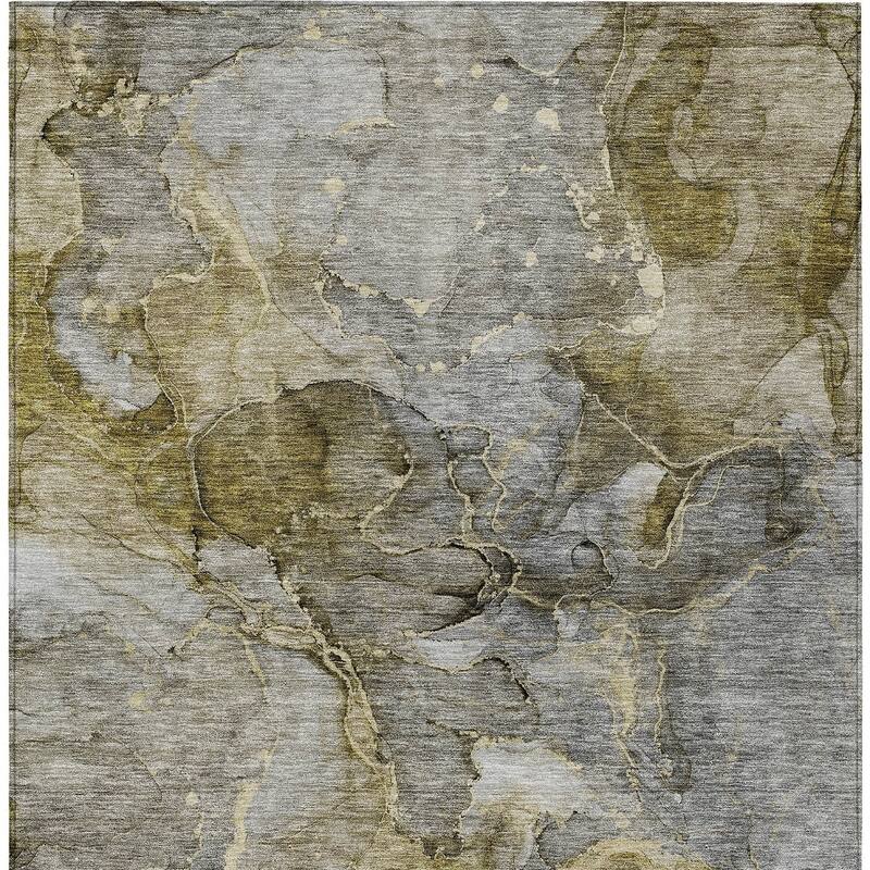HomeRoots Abstract Transitional Rectangle Outdoor Rug