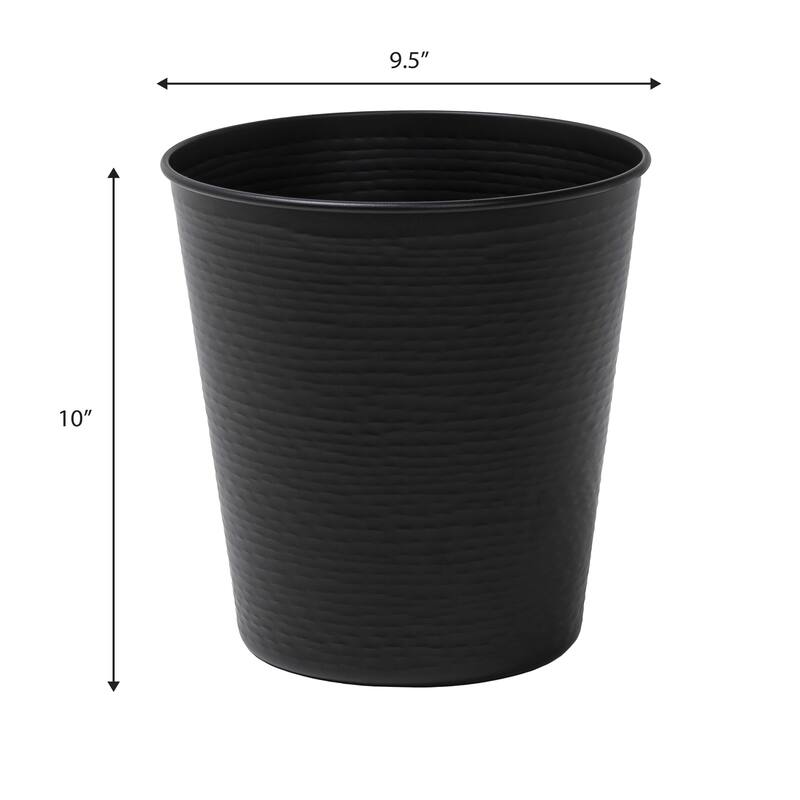 happimess Remi Modern Classic Textured Steel 2-Gallon Wastebasket