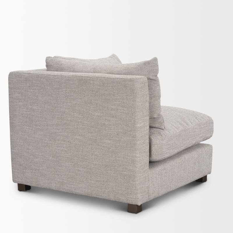 Halston Corner Light Gray Performance Fabric - 38.98 x38.98 x29.13