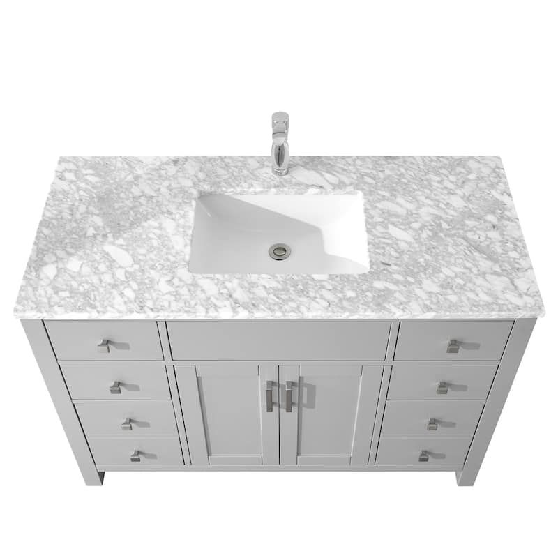 Amaya Marble Countertop 48-inch Single-sink Bathroom Vanity Set