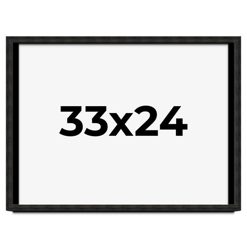 33x24 Shadow Box Black Rustic Barnwood Display Frame | 1.125 Inch