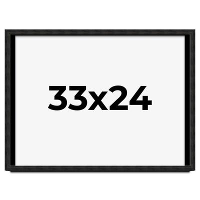 33x24 Shadow Box Black Rustic Barnwood Display Frame | 1.125 Inch